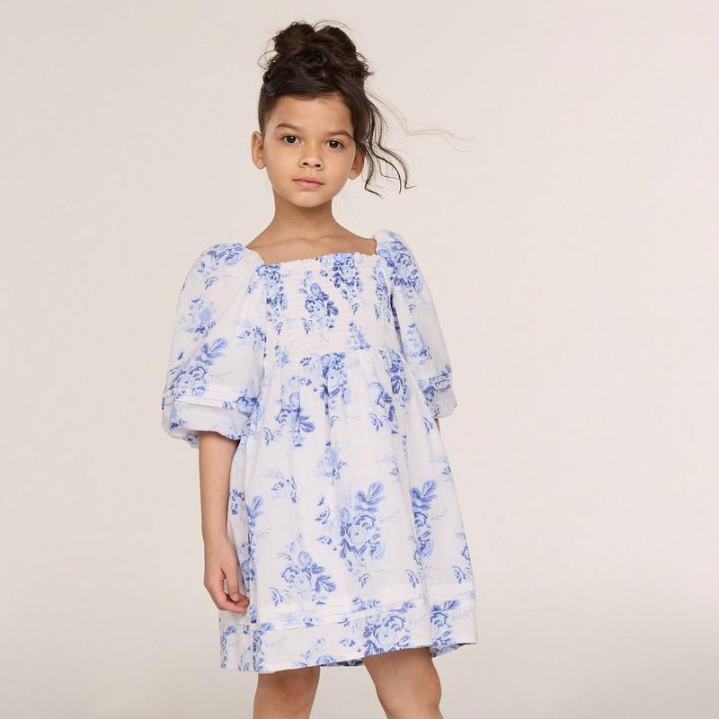 The Natalie Floral Smocked Bubble Sleeve Dress - Janie And Jack